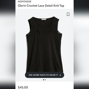 Montagne Glerin Crochet Lace Detail Top